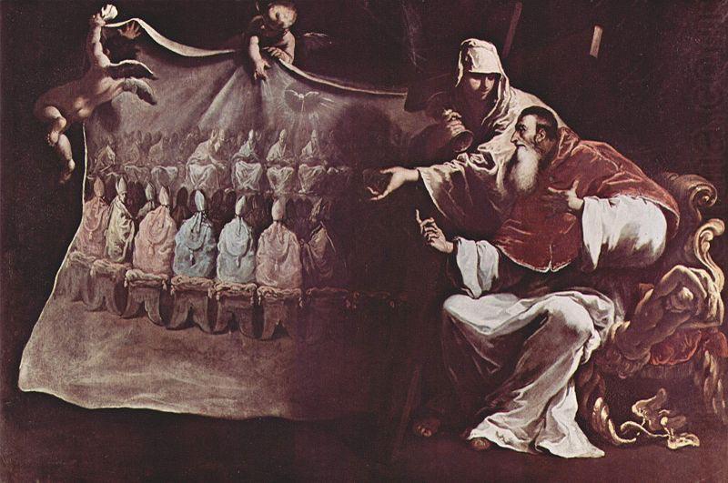 Gemaldezyklus zum Leben Papst Paul III., Szene: Papst Paul III. beseelt vom Glauben an das okumenische Konzil., Sebastiano Ricci